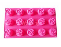 Sell silicone cake mold in rose shape
