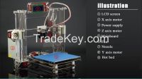 3D printer reprap I3 kit ABS/PLA rapid prototype machine with LCD, FDM(SC-6605S)