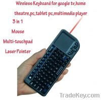 Sell 2.4G RF Mini Wireless Keyboard with touchpad and mouse for IPTV