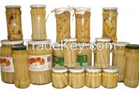 canned white asparagus