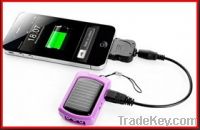 solar keychain mobile charger with 3led