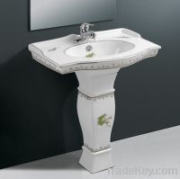 Sell Pedestal basin(Colored pattern)