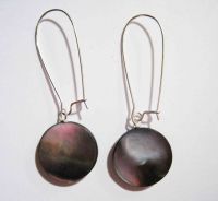 Black Mother of Pearl Drop Earrings