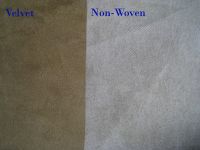 Sell velvet fabric with nonwoven backing