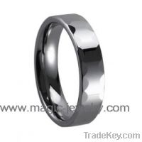 Sell Tungsten Engagement Ring, beveled edge with polish