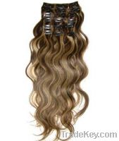 Sell Piano color fashion clips in hair extensions