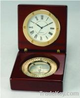 Sell compass and clock in wooden box