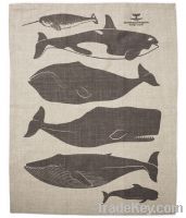 Sell screen printed linen tea towel