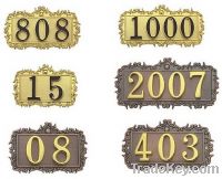 Sell metal badge , doorplate or  house number , nameplate