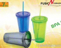 double wall plastic with straw