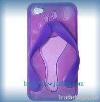 Sell 2012 slipper design silicone back case cover for iphone4 case