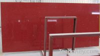 Sell red mirror quartz stone tiles and slab