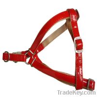 Sell red PU leather pet harness
