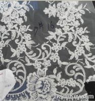 Sell mesh fabric with beaded embroidered 5480