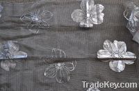 Sell organza with silver printing NTJB186