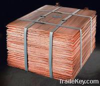 Sell 99.99% copper cathodes