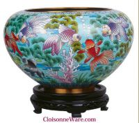 Sell Cloisonne Copper Bronze Enamel Bowl Jar S16