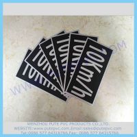 PT-ST-009 Adhesive security warning attention sticker PVC Customized Adhesive Warning Label