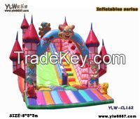 kids inflatable fun city, commercial inflatable bouncer for parks, inflatable trampoline toys