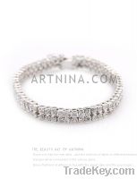 Sell best quality vintage bling two row cz bracelet