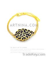 new style jewelry alloy with 14k gold plated pastoral style bracelet