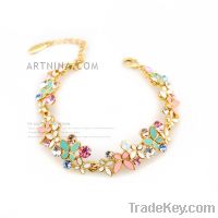 Sell colorful pretty butterfly fashion crystal bracelet