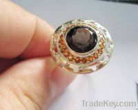 Sell :sterling silver smoky quartz ring