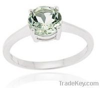 Sell :sterling silver green amethyst ring