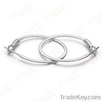 sell:sterling silver diamond hoop fashion earrings