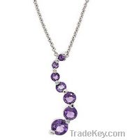 Sell Sterling Silver Amethyst Journey Necklace