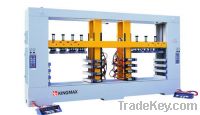 Double working position board furniture assembling machine