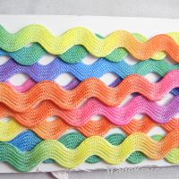 Sell Polyester Rainbow Ric rac Ribbon