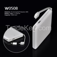 5000mAh mobile phone charger, with  adapter for brand phone