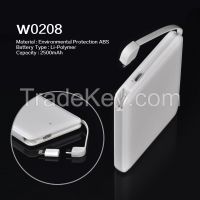 2500mAh portable battery chargers