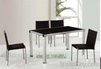 Glass Dining Table and Chair Set