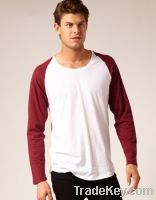 Sell Men's Plain Raglan Long sleeve T-shirt