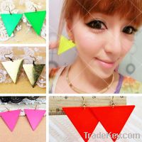 Sell 2013 fluorescent light yellow drop earrings