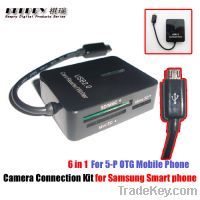 6 in 1 USB Camera OTG Connection Kit TF SD Card Reader for SAMSUNG OTG