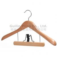 Sell deluxe hanger with with wooden clamp