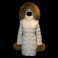 Mon-cler Down Fashion White Fur Cap Women Coats