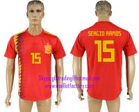 2018 WORLD CUP Spain home aaa version any name FOOTBALL JERSEY