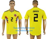 2018 WORLD CUP Columbia home aaa version any name FOOTBALL JERSEY