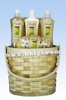Sell bamboo basket bath set