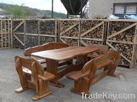 Bulgarian Rustic oak tables and benches for sale