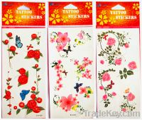 Sell red roses design  temporary tattoo sticker