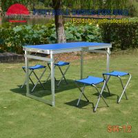Foldable Aluminum table with stools for BBQ picnic