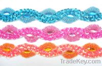 Sell Horse Eye shape Stone Sequin Beaded Trim Width 2.6cm (TM007)