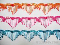 Sell Sequins Beaded Trim With Hanging Beads Width 9.5cm (TM008)
