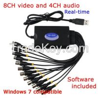 Sell  USB 8 CH DVR  real-time record 25fps/ch D1 H.264