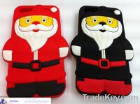 Christmas gift Santa Claus phone case for iphone 5 cartoon silicone co